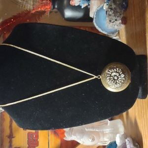 Gold tone  locket necklace